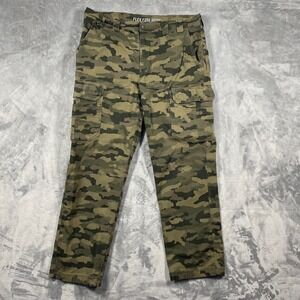 Duluth Trading Co Flex Fire Hose Cargo Pants Camo Relaxed Fit Mens 40x34(33)
